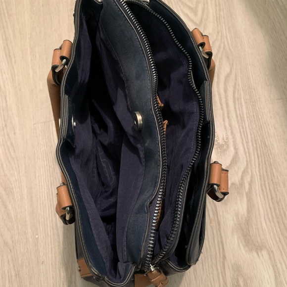 Rosetti Classic Blue and Brown Satchel - Picture 4 of 6